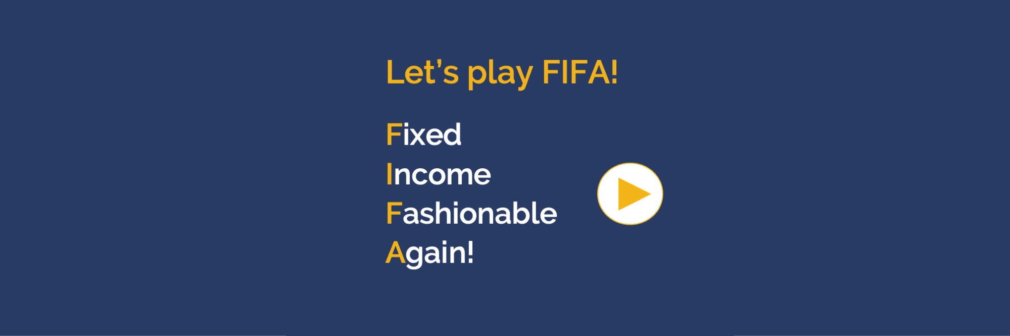 Let's play FIFA!