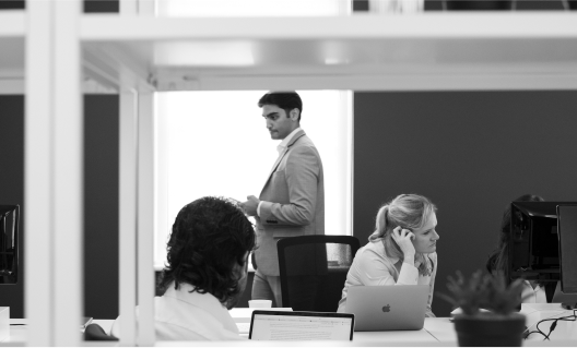 People working in an office