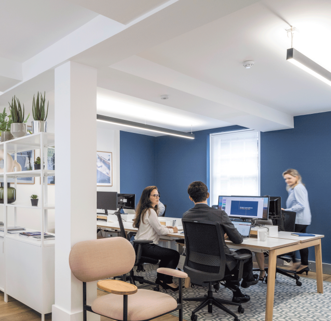 People working in an office