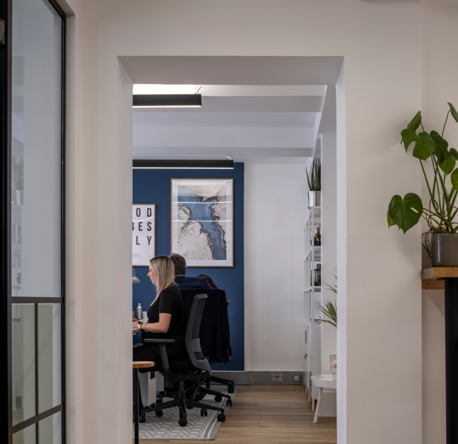 People working in office